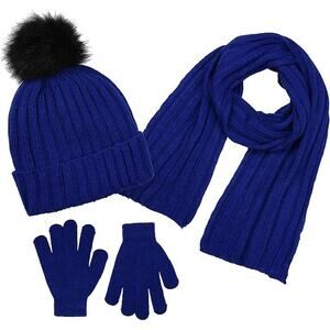 Boys 3 Item Polarwear Winter Kid-Set: Hat, scarf & Glove (Style: Blue1298)